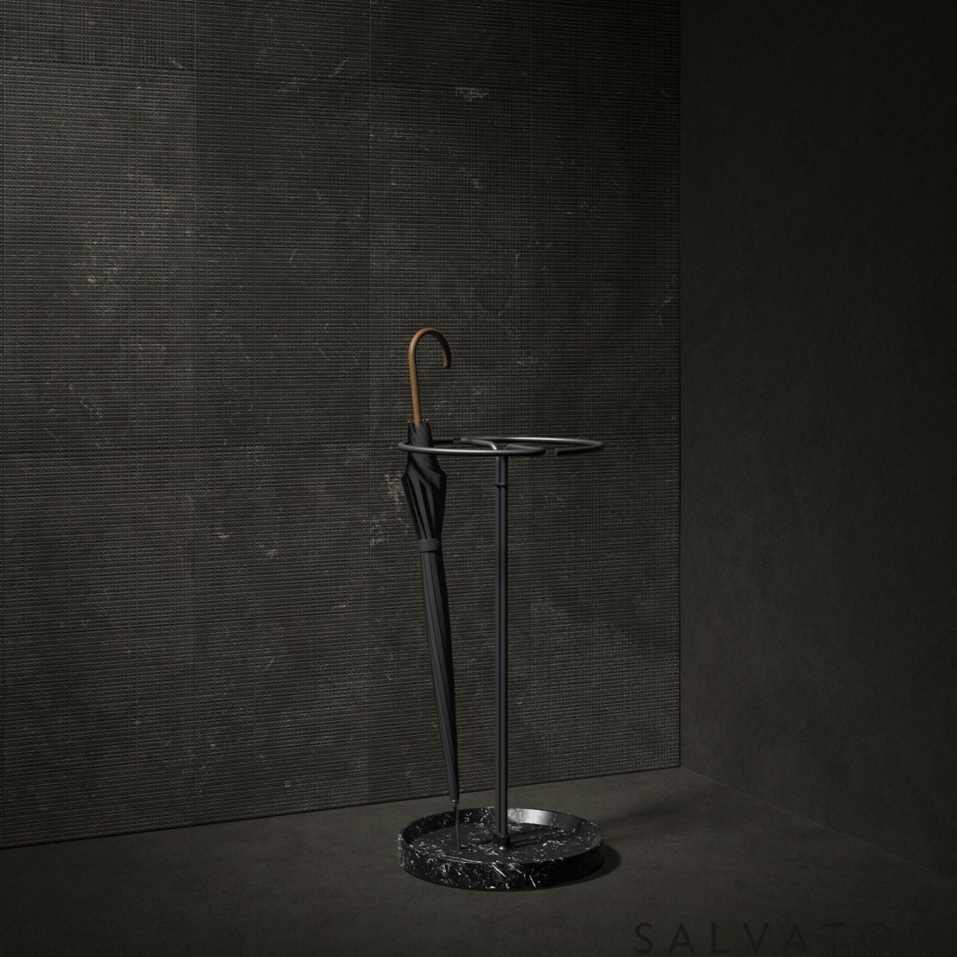 Salvatori｜Pietra L07 Umbrella Stand - Nero Marquinia