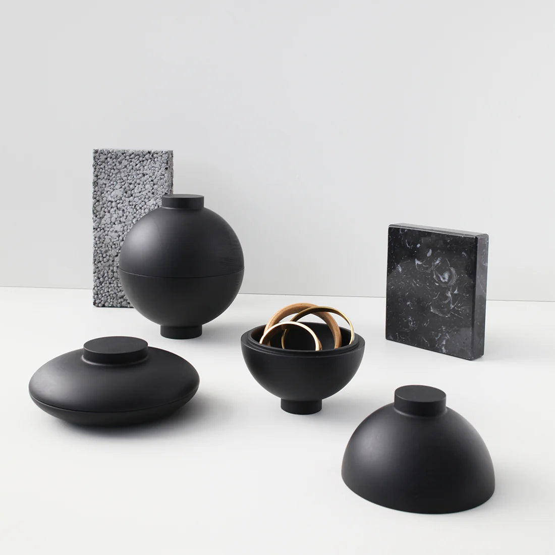 Kristina Dam Studio｜XL Wooden Sphere - Black