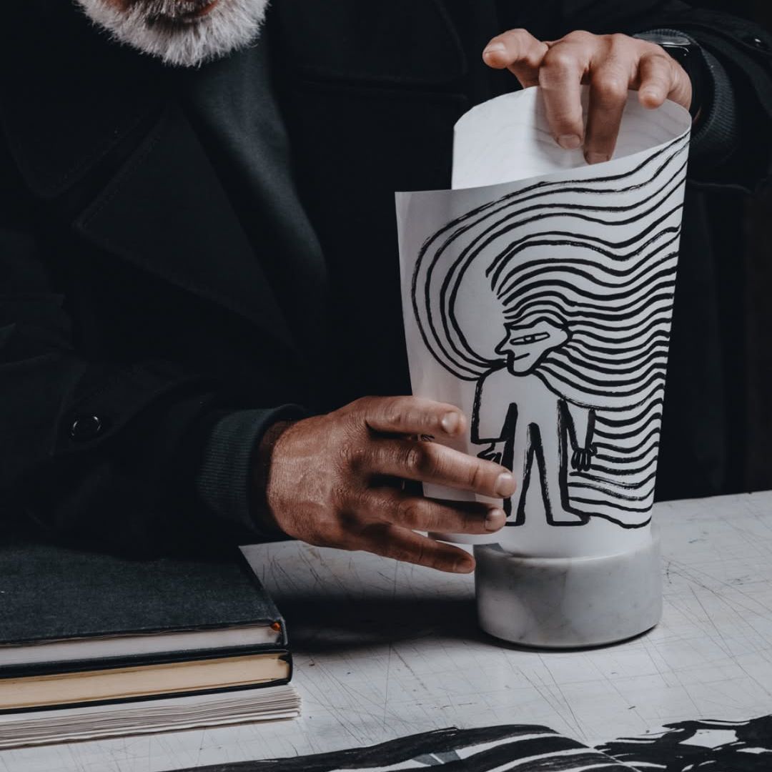 Salvatori｜Teo Table Lamp - Bianco Carrara